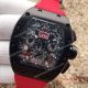 2017 Fake Richard Mille RM011 Chronograph Watch Black Case Red rubber  (3)_th.jpg